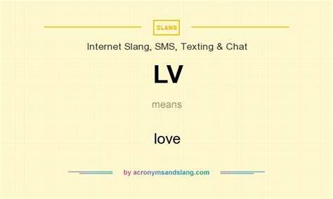 lv meaning text